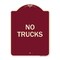 Signmission Designer Series Truck No Trucks, Burgundy Heavy-Gauge Aluminum Sign, 24" x 18", BU-1824-22786 A-DES-BU-1824-22786 - alternate 1